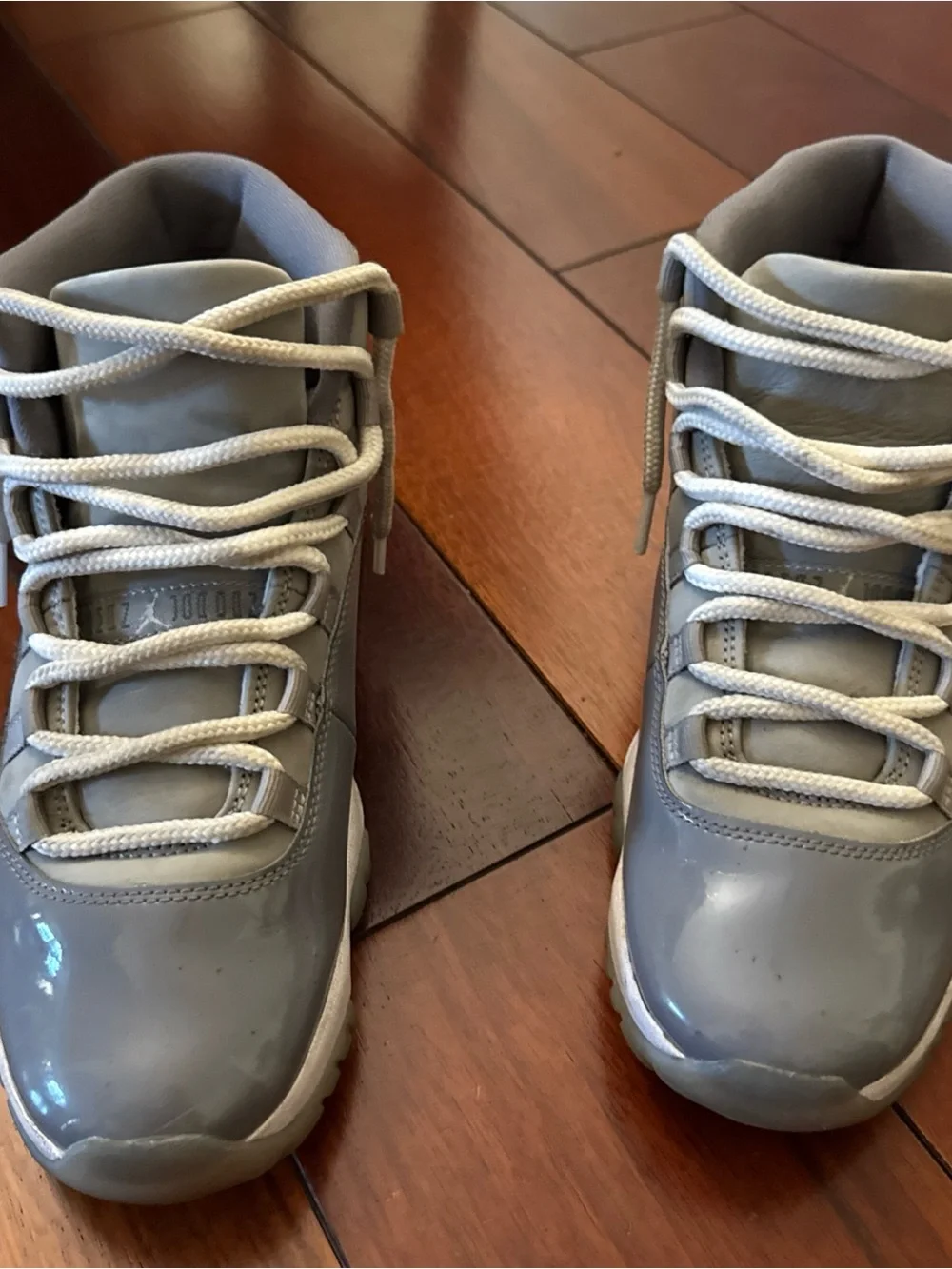 Jordan Little Kids Grey and White High-Top Sneakers